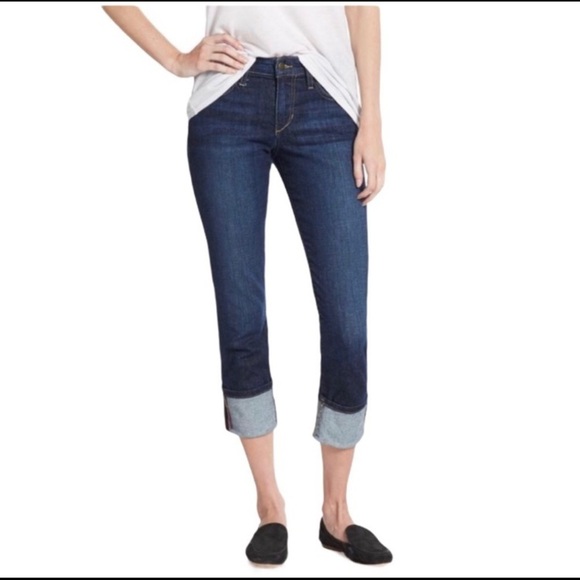 Joe’s Jeans Dark Wash Maven Cuffed Crop Jeans 27 - Picture 1 of 9